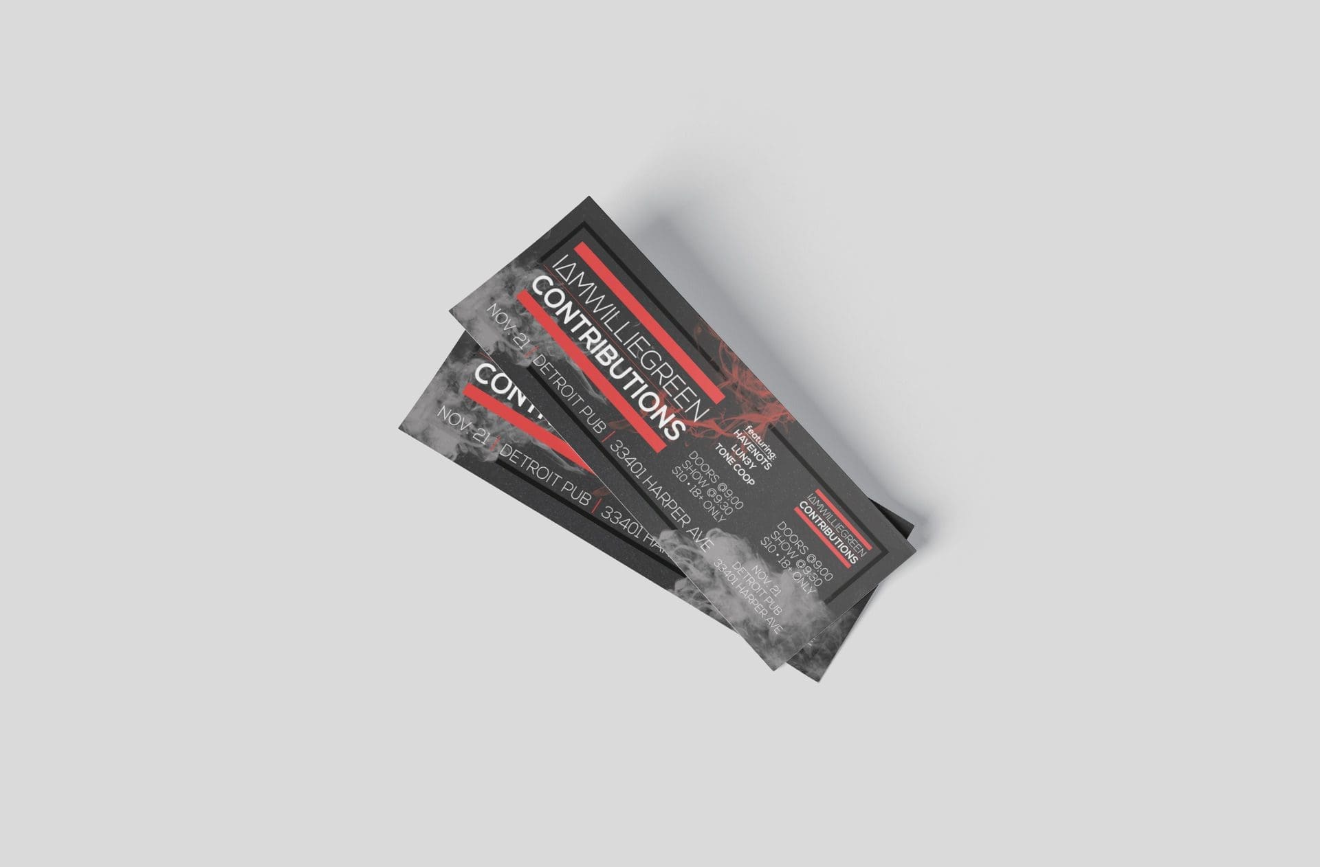 Detroit Pub - Event Tickets with Stub Mockup 04