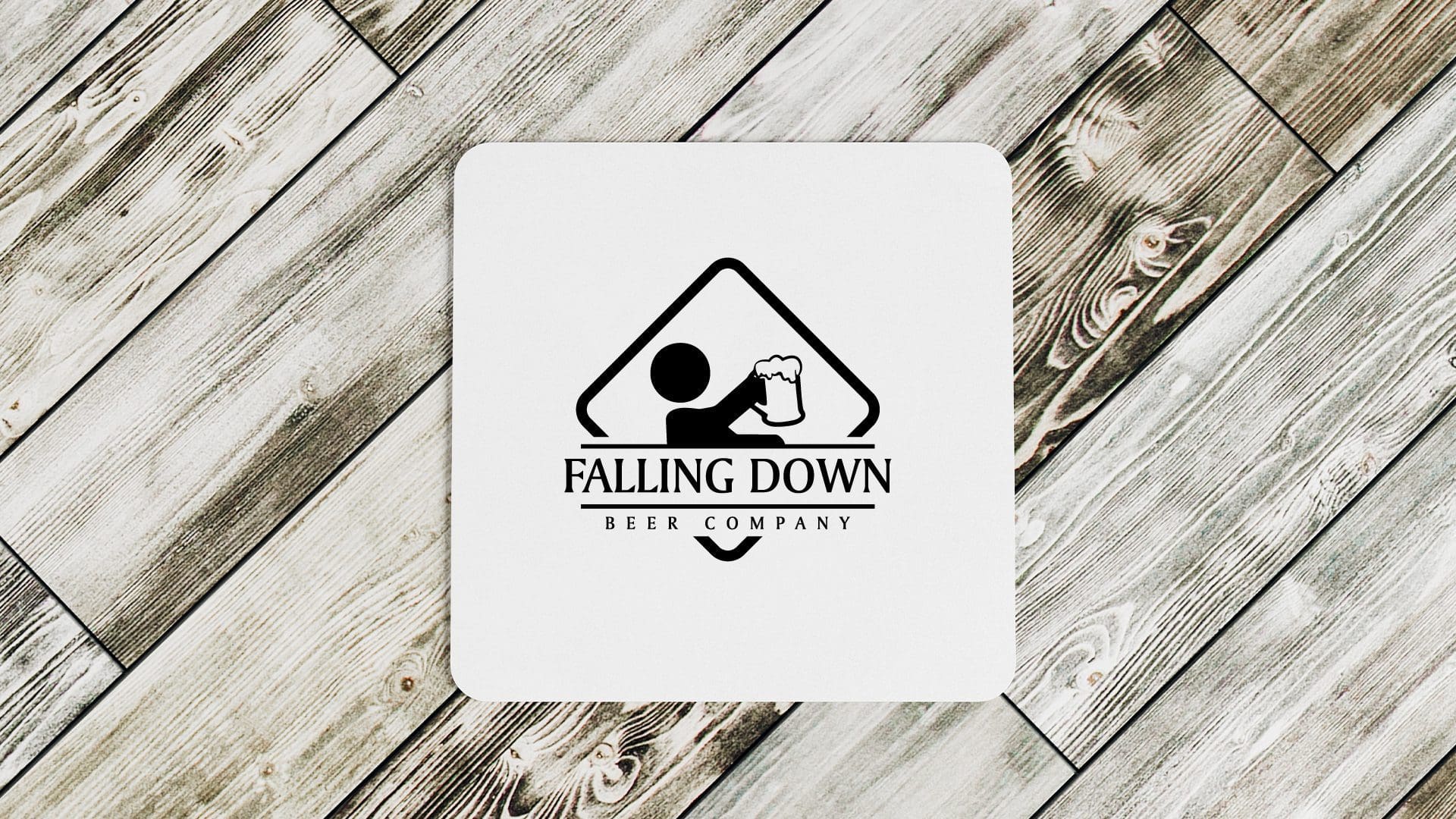Falling Down Beer Company - Coasters Mockup 01