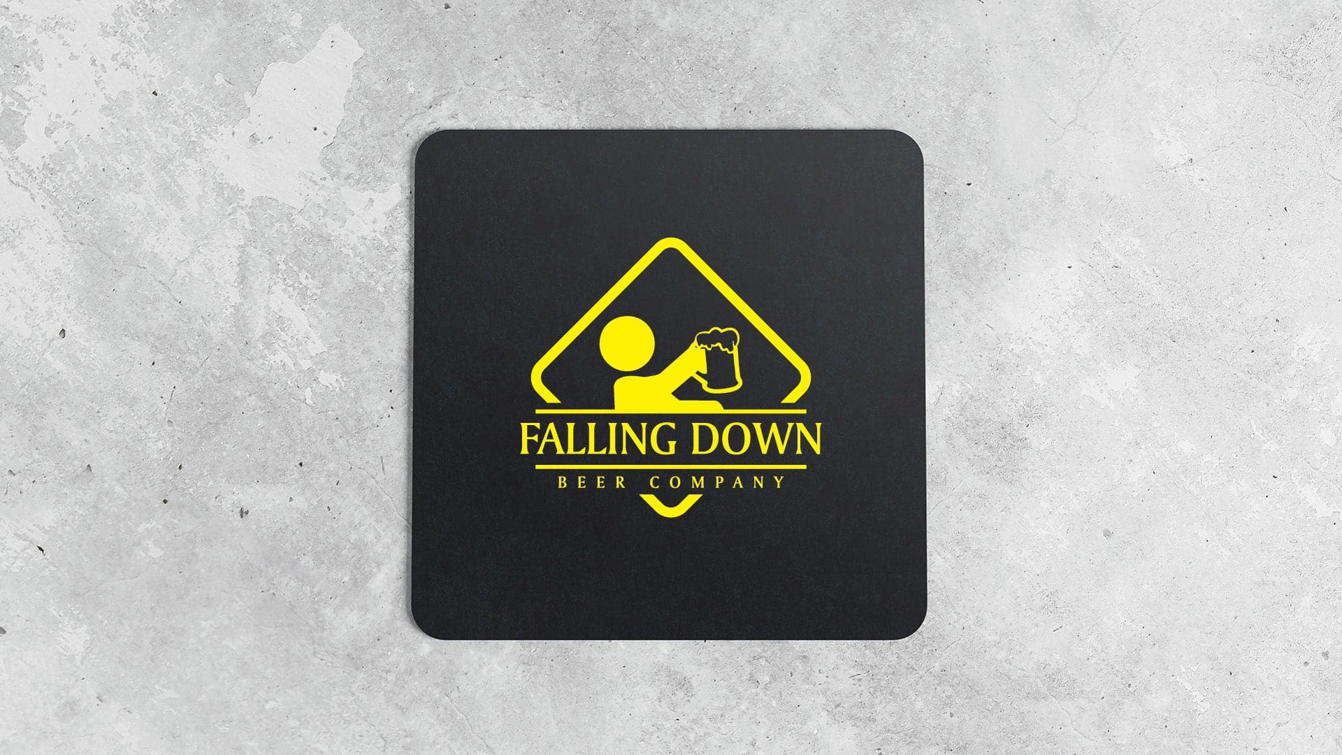 Falling Down Beer Company - Coasters Mockup 02
