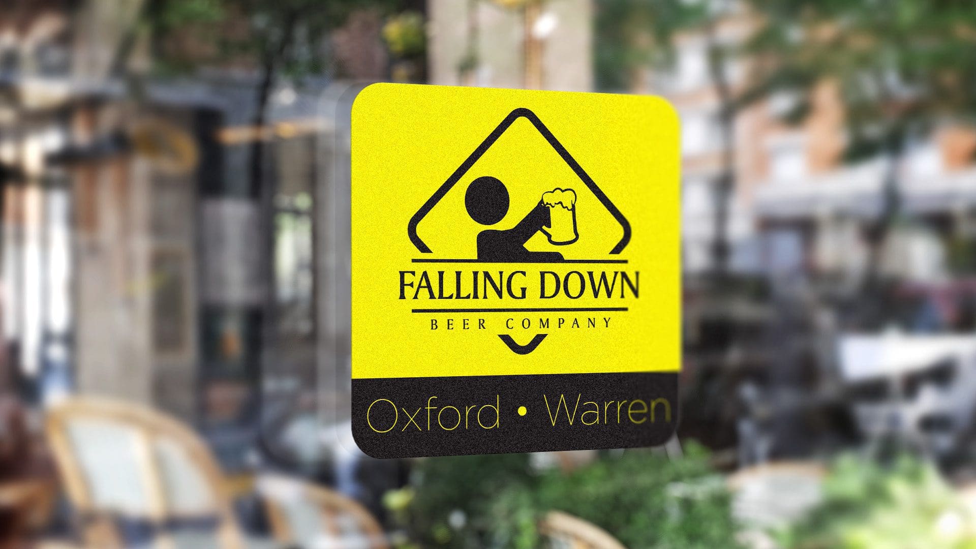 Falling Down Beer – Logo Decal Mockup 03