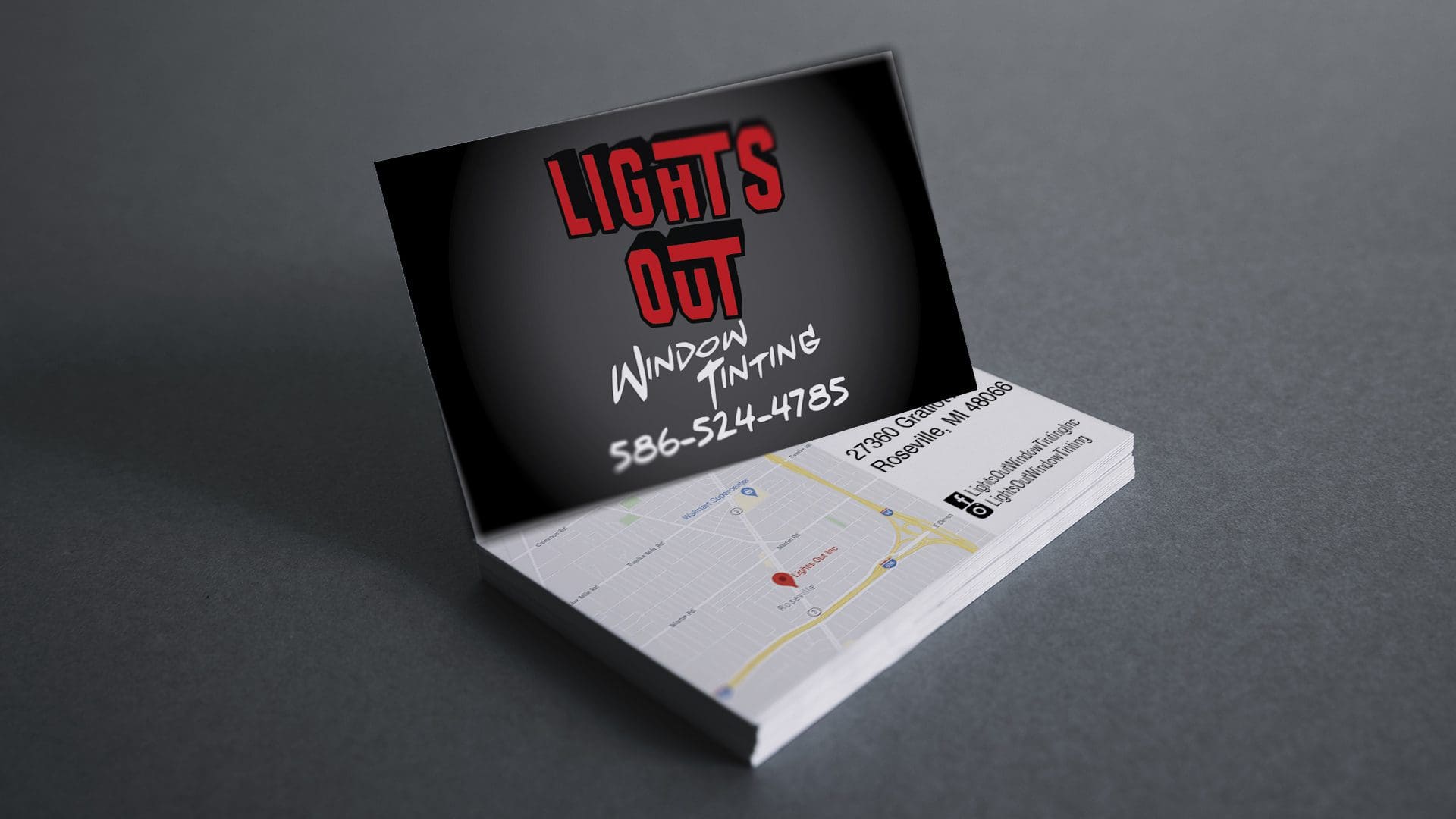 Lights Out Window Tinting – Business Card