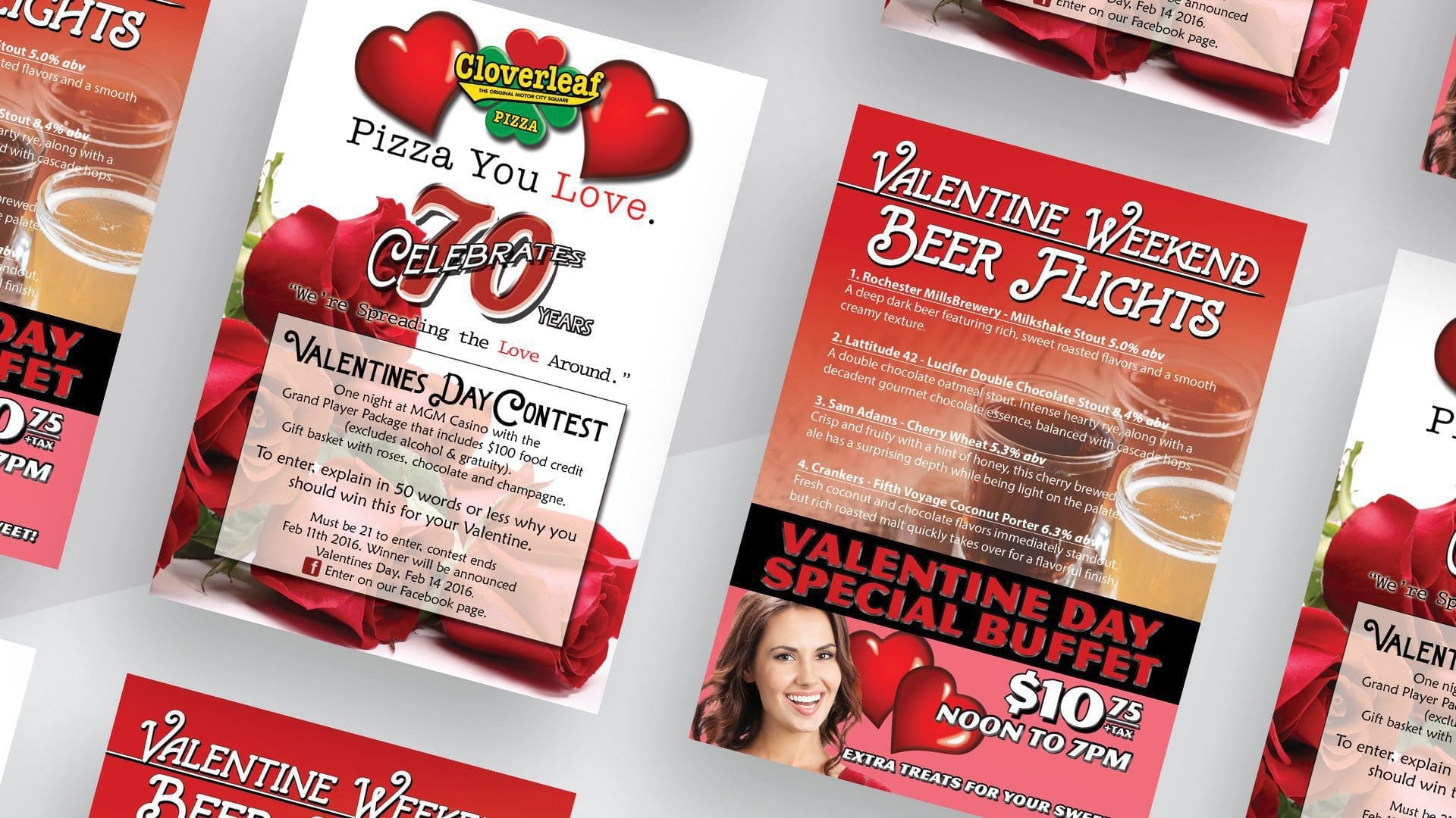 Cloverleaf Valentines Day Flyer and Design