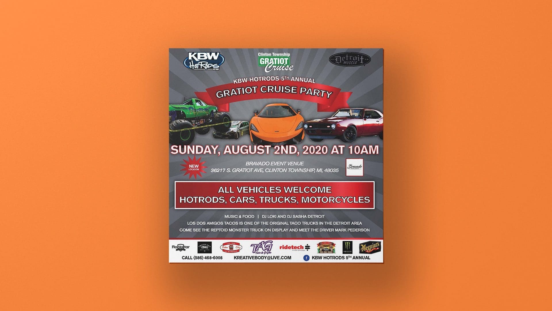 Kreative Body Werks - 2020 Gratiot Cruise Flyer Mockup 04