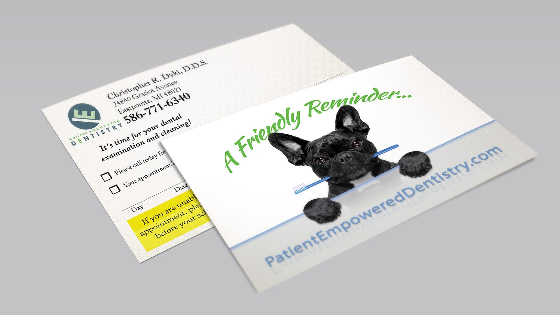 Patient Empowered Dentistry - Reminder Postcard Mockup 02