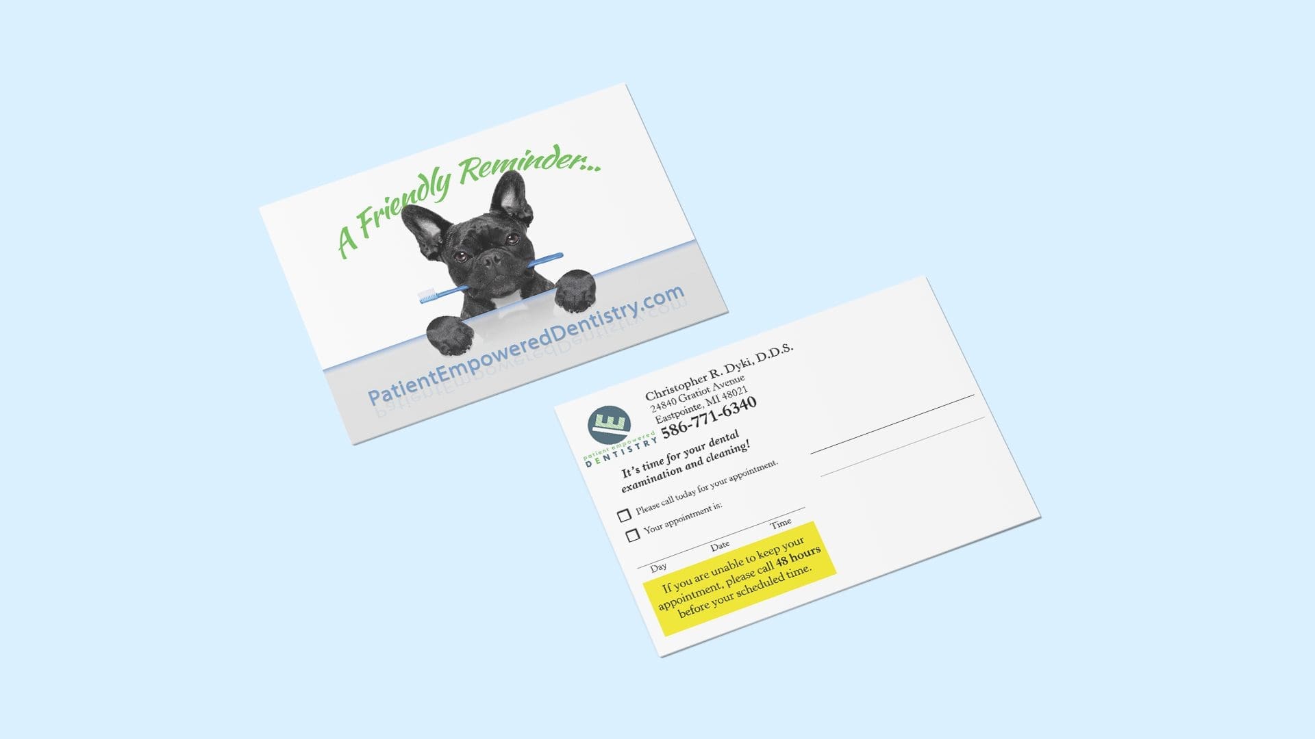 Patient Empowered Dentistry - Reminder Postcard Mockup 04