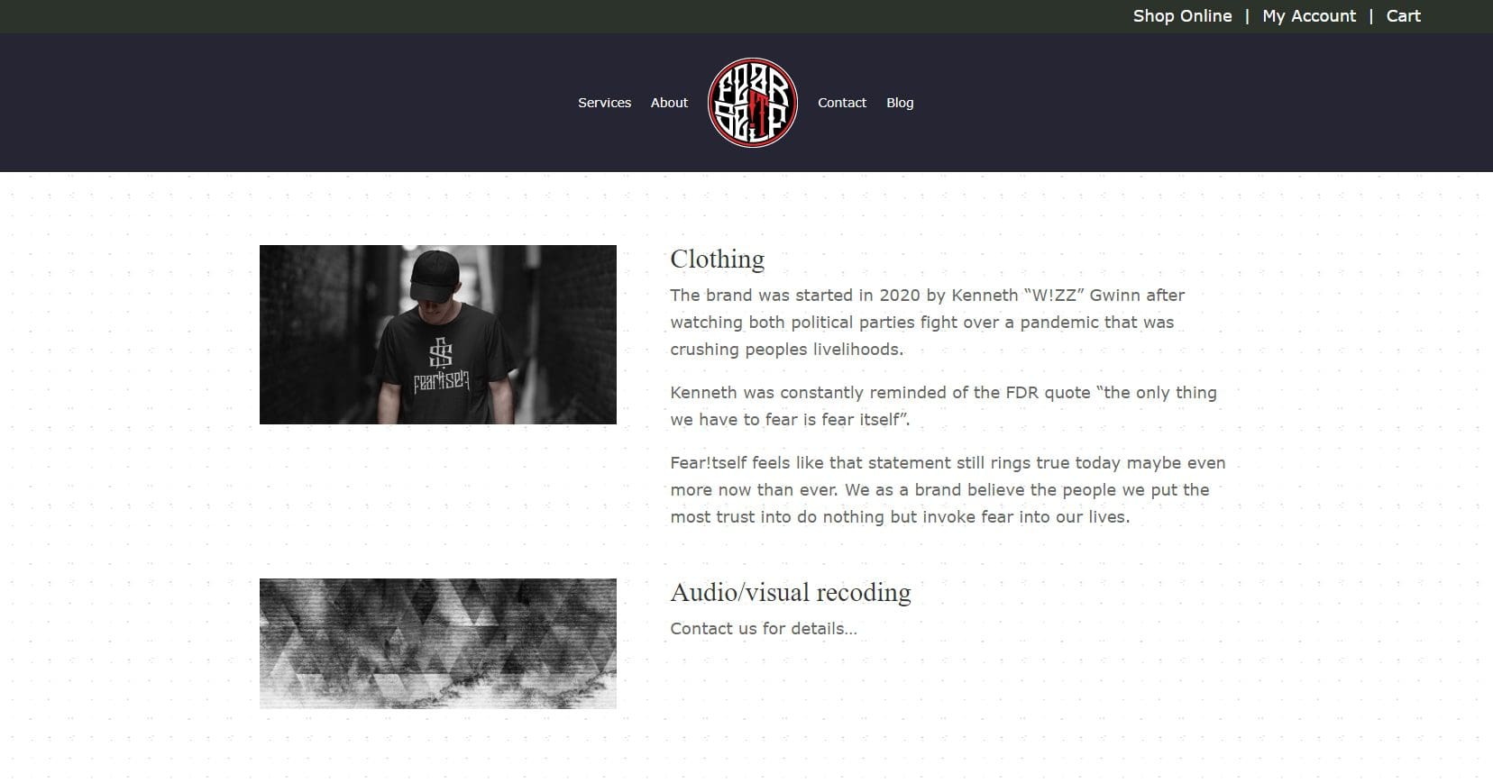 Fear Itself Clothing - Ecommerce Website (4)