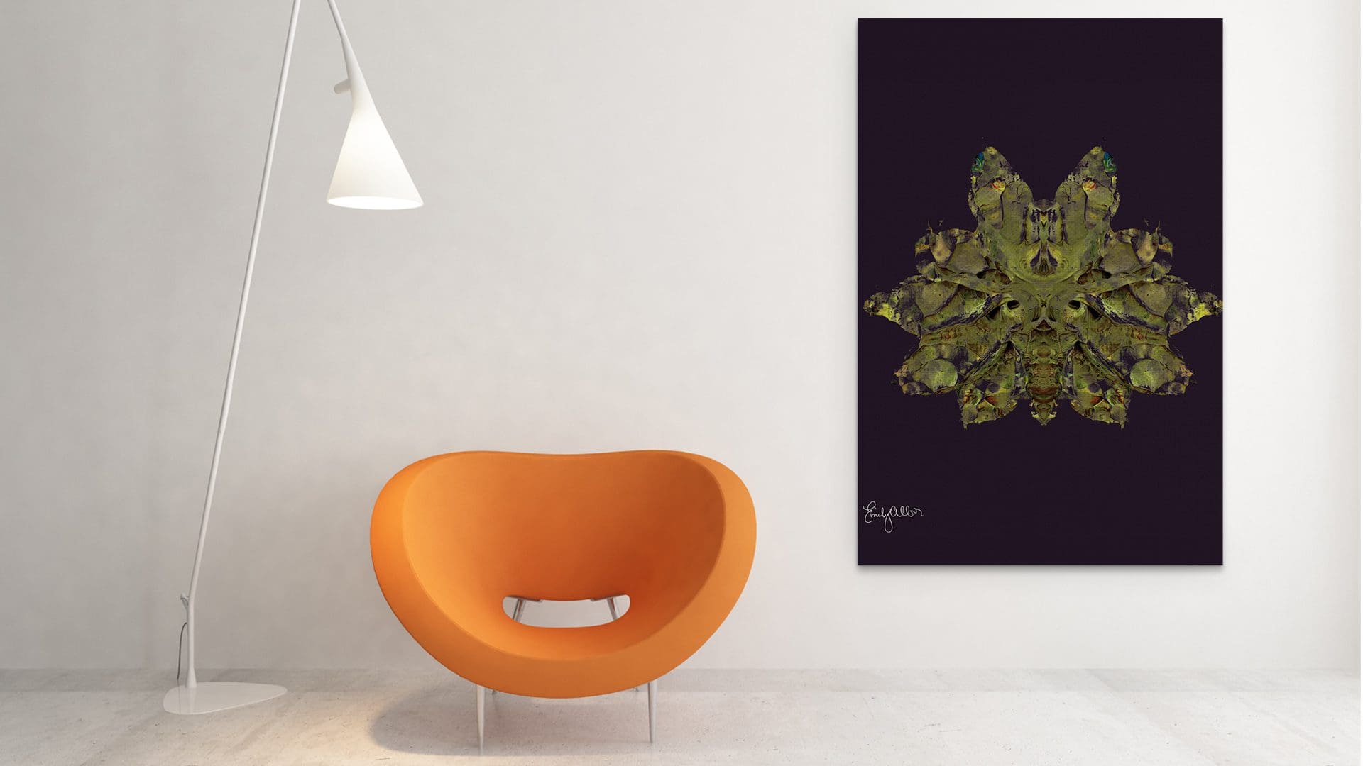 Emily Alber Art - Green Moth Art (1)