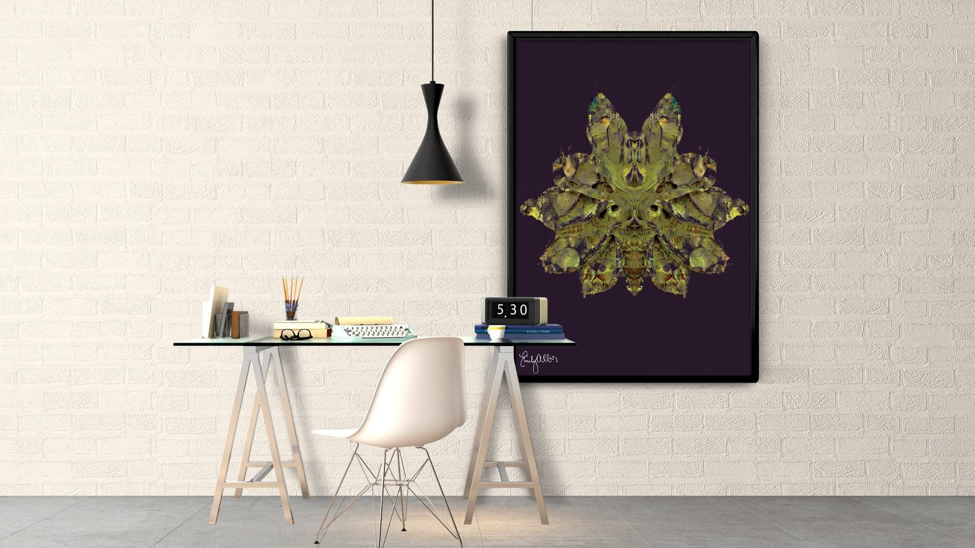 Emily Alber Art - Green Moth Art (4)