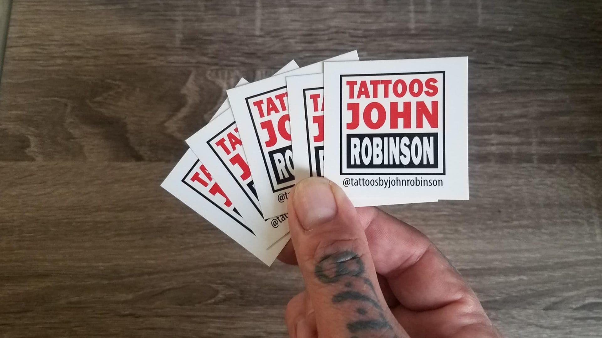 Tattoos by John Robinson – Square Business Cards