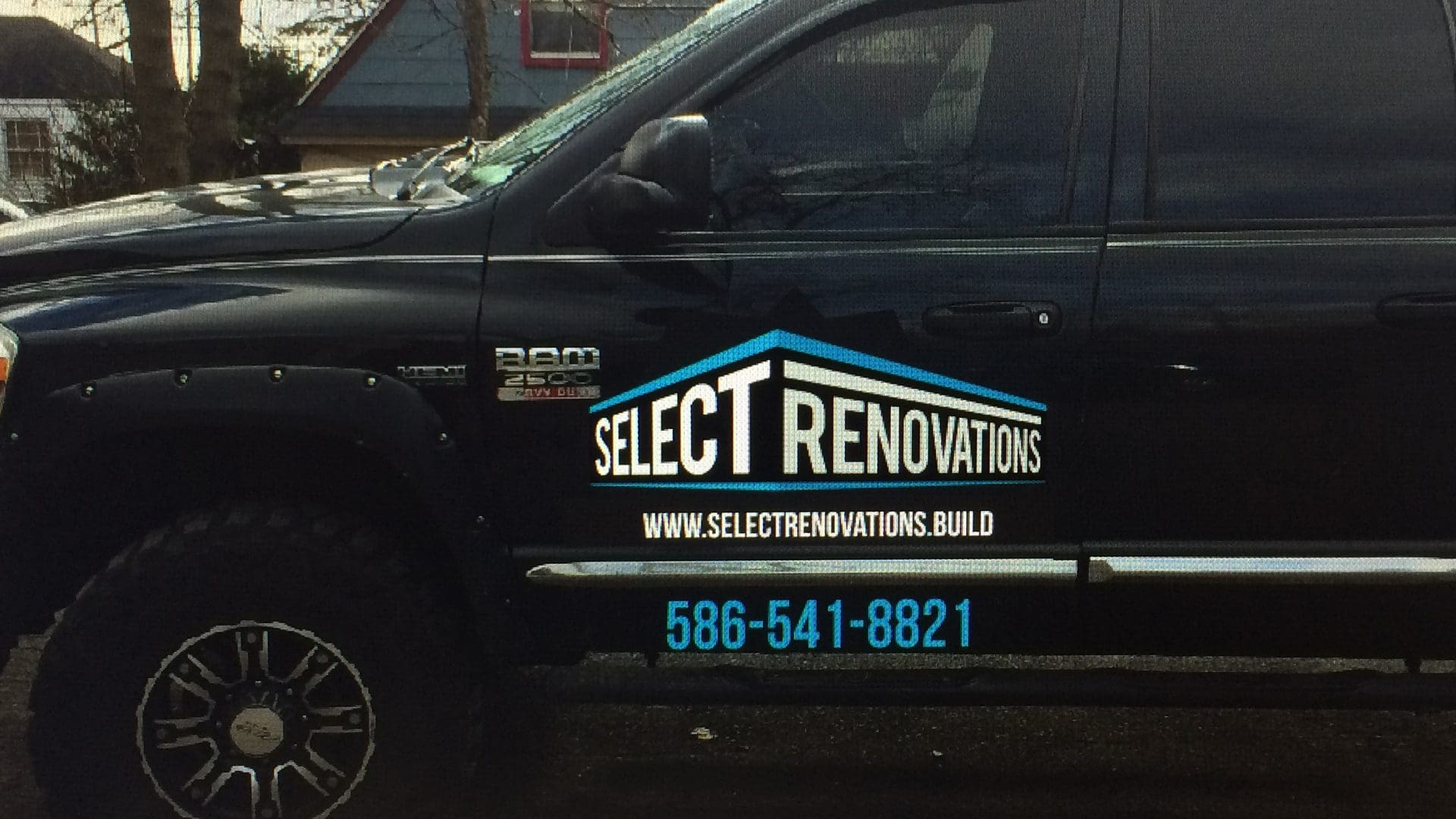 Select Renovations – Custom Truck Stickers