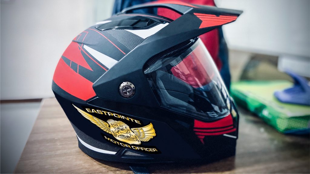 Police Motorcycle Helmet stickers