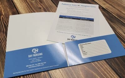 Bay Nursing – Custom Folders with Pockets
