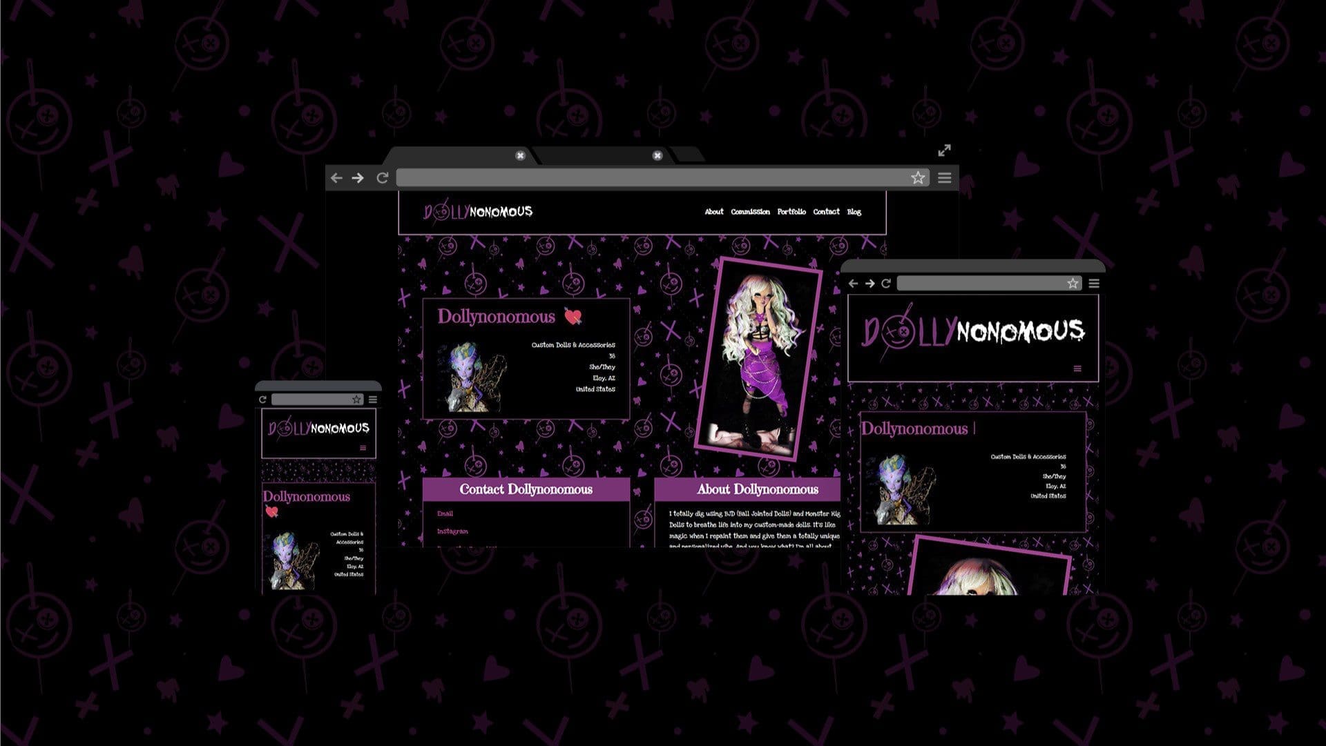 Dollynonomous Website Design Responsive Mockup
