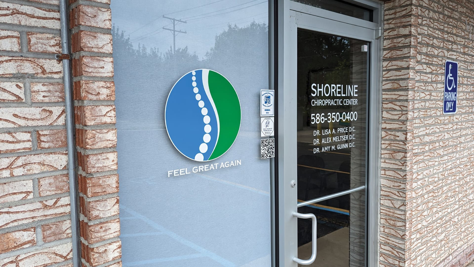 Shoreline Chiropractic - Window Graphics