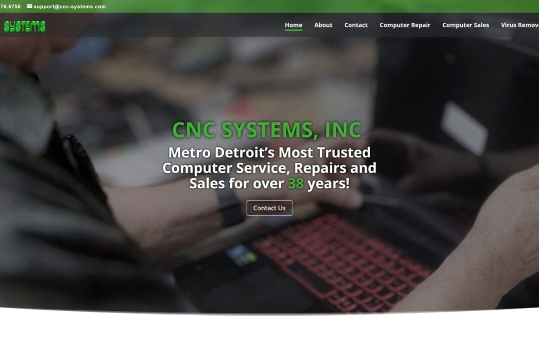 CNC Systems Website Redesign