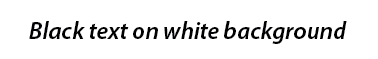 Black text on white background